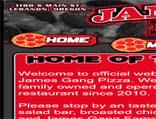 Tablet Screenshot of jamesgangpizza.com